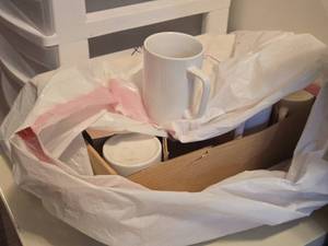 Lot of (12) White Coffee Mugs