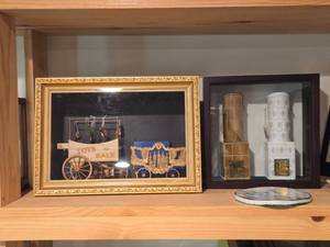 Lot of (2) Display Boxes with Dollhouse Miniatures