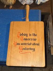 Wood Wall Plaque in the shape of a Cutting Board
