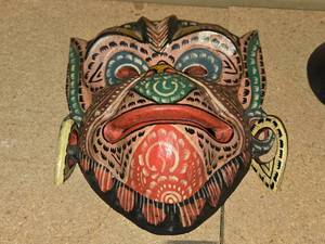 Handcarved Wood Face Mask Representing Balinese Monkey God