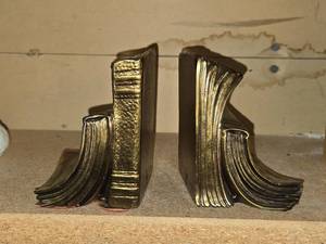 Lot of (2) Brass Book Ends