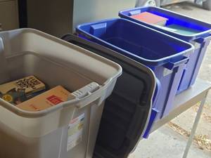 Lot of (3 Totes) Books