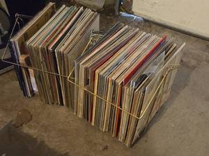 Lot of (2 Crates) Vinyl Record Albums in Sleeves