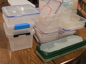 Lot of (14) Snap-Top Storage Bins