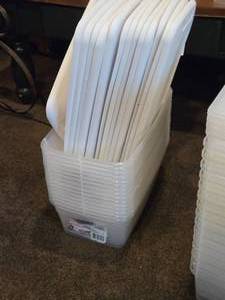 Lot of (14) Tote Bin with Lid