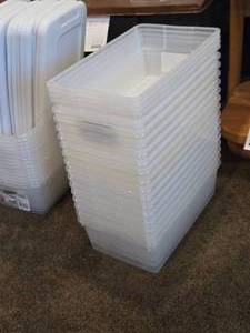 Lot of (19) Tote Bins  No Lids
