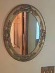 Ornate Framed Oval Wall Mirror