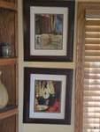 Lot of (2) Framed Contemorary Wall Art | Double Matte