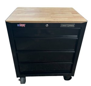 Craftsman 4-Drawer Steel Rolling Tool Cabinet (Black) with Tools and More