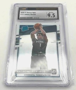 2020-21  Panini Donruss Optic Anthony Edwards Rookie Card #151 Graded CGS 9.5