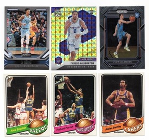Lot Of 6 Basketball Cards Including 1979 Topps Robert Parish #93, 2020-21 Panini Mosaic Tyrese Haliburton Rookie Card, and More