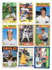 Lot Of 9 Vintage Baseball Cards Including 1984 Fleer #301 Tony Gwynn, 1990 Fleer Ken Griffey Jr. #513, and More