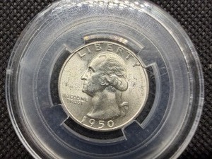 1950 S Silver Washington Quarter UNC