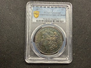 1880 S Morgan Silver Dollar PCGS Genuine Questionable Color-AU Detail