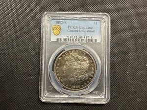 1882 S Morgan Silver Dollar PCGS Genuine Cleaned - UNC Detail