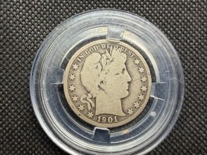 1901 S Silver Barber Half Dollar