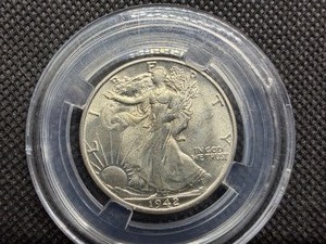 1942 S Silver Walking Liberty Half Dollar