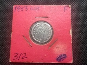 1853 Seated Liberty Dime WA
