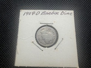 1908 D Barber Dime