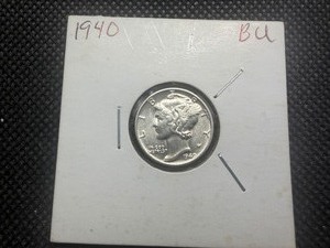 1940 Silver Mercury Dime Marked BU When Purchased