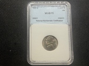 1943 D Jefferson Nickel NNC MS68 FS