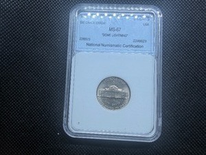 1944 S Jefferson Nickel Die Crack Error NNC MS67 Dome Lighting