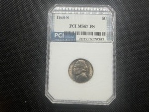 1948 S Jefferson Nickel PCI MS67 FS
