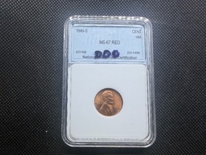 1949-S 1C NNC MS67  Red