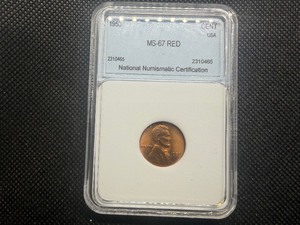 1953 1C NNC MS67 Red