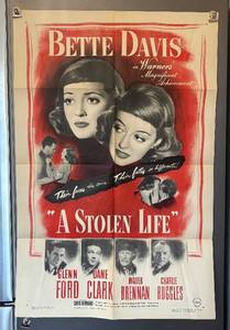 Bette Davis in A Stolen Life Vintage Unframed Movie Print