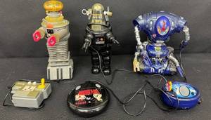 Robot Toy Lot Forbidden Planet, Lost in Space B9 & Rocket Launcher Robots (Lot of 3)