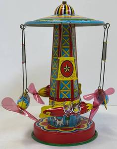 Vintage Wind-Up Carousel Toy Schylling