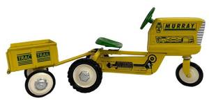 Toy Tractor - Hallmark Kiddie Car Classics 1961 Murray Tractor With Trailer QHG9027