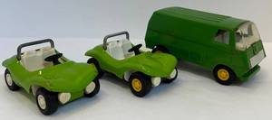 Vintage Tonka Die Cast Toy Vehicles Snapdragon Green Van & Mini Dune Buggies (Lot of 3)