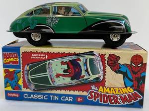 Spider-Man Tin Car Schylling Classic Friction Action