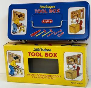 Toy Tool Box Schylling Little Helper Tin Set - New