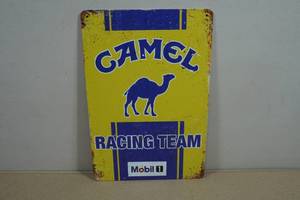 Vintage Style Metal Sign - Camel Racing Team