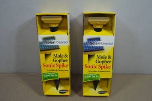 2 Solar Powered Mole & Gopher Sonic Spikes