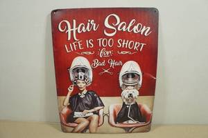 Vintage Style Metal Sign - Hair Salon
