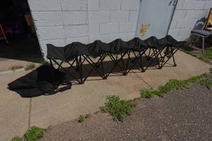 Portable 6 Seat Folding Team Bench