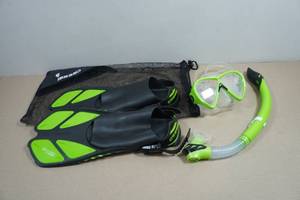 Cressi Blulove Adult Snorkel Set - Fin Size SM