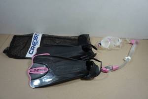 Cressi Adult Rondine Palau Fin Snorkel Set - Fin Size ML