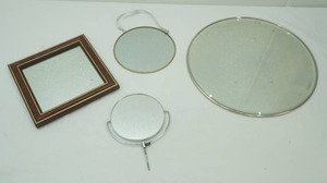 3 round Mirrors, 1 square mirror
