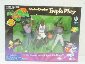 Vintage Space Jam Michael Jordan Triple Play Action Figures. UNOPENED. WB Toy