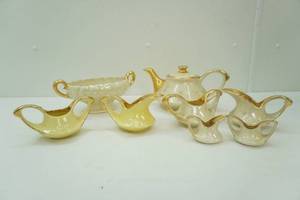 Vintage Tea and Serving Set. Pearl China Company. 22k gold trim