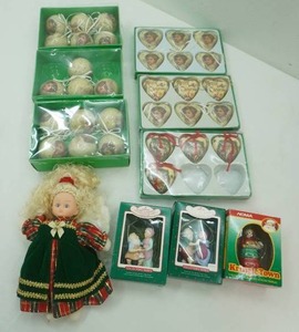 Christmas Ornaments, made to look vintage type, Hallmark, Krigle Town Cold Cast Porcelain