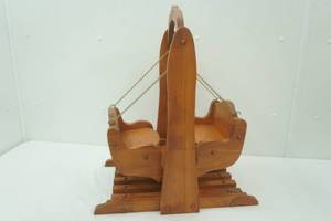 Wooden Doll Porch Swing  Teddy Bear Swing. 12.5x19.5x25