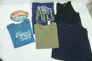 6ct NEW Womens Tops. Tanks & Short Sleeve. Size LXL