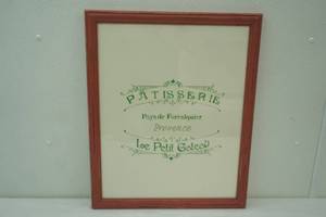 Framed Vintage Style French Patisserie Sign 18x22