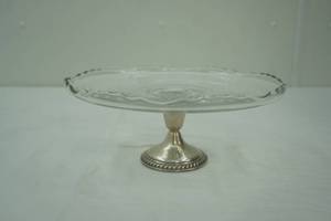 Vintage New Martinsville Glass Radiance Cake Stand